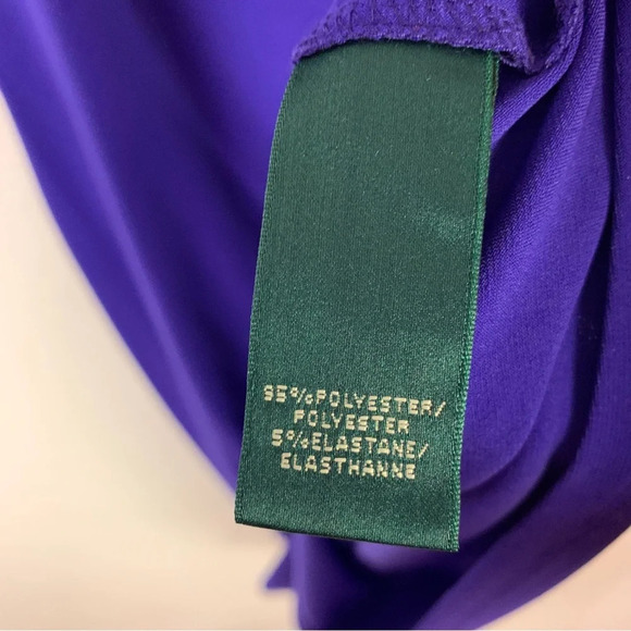 Ralph Lauren Purple V-Neck Cocktail Dress - Picture 8 of 8